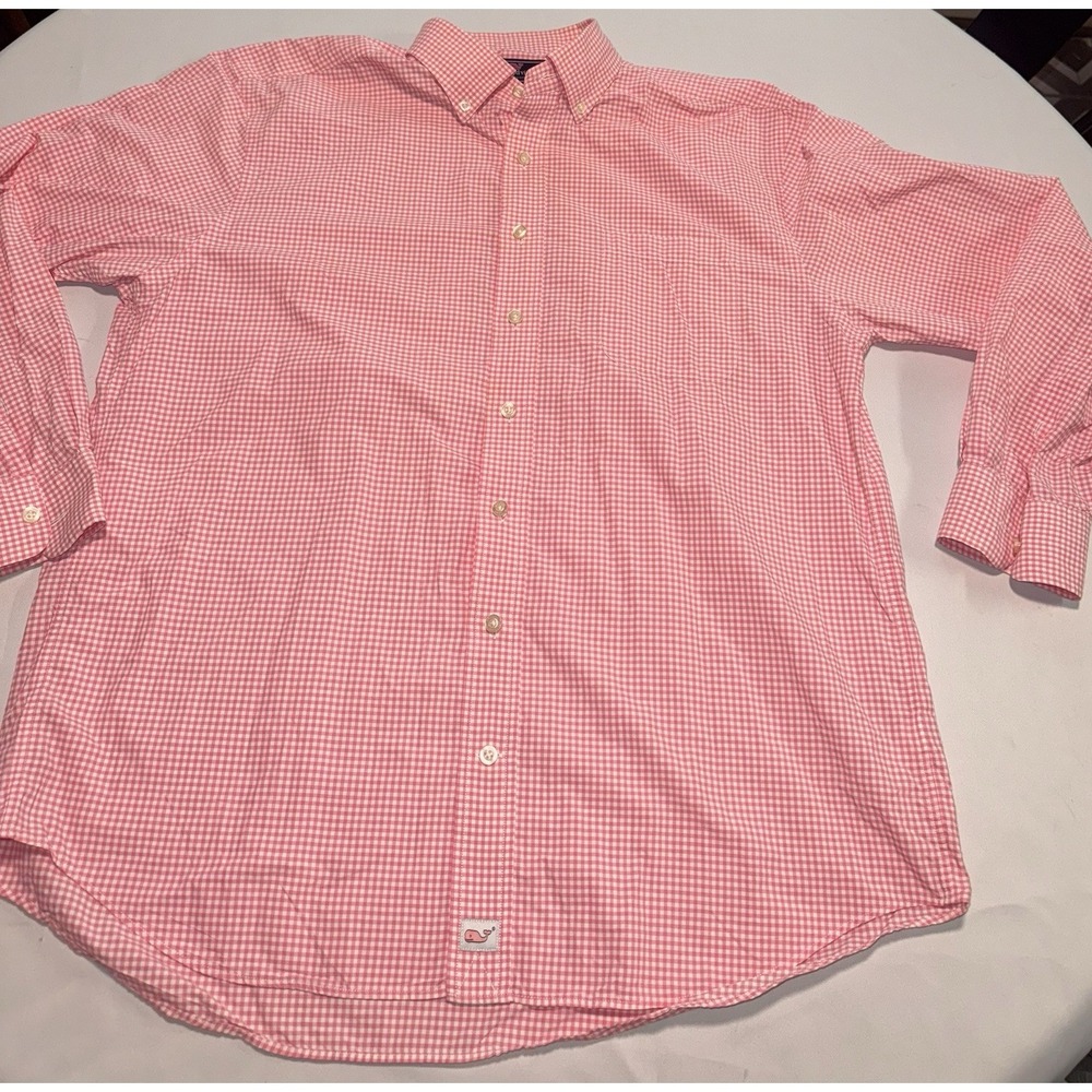 Vineyard Vines Performance Classic Fit Murray Shirt Mens Large Gingham Plaid
